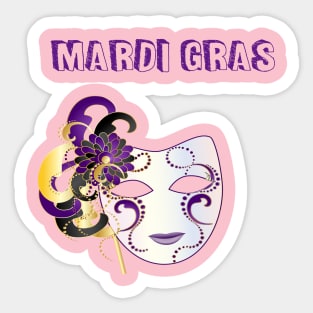 mardi gras mask t-shirt , fat tuesday gift Sticker